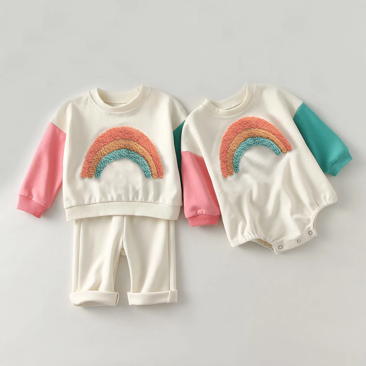 Fashion Baby Girl Clothes Set Spring Cotton Girls Sweater Suit + Pants Newborn Romper Newborn Baby Girl Clothes Outfits