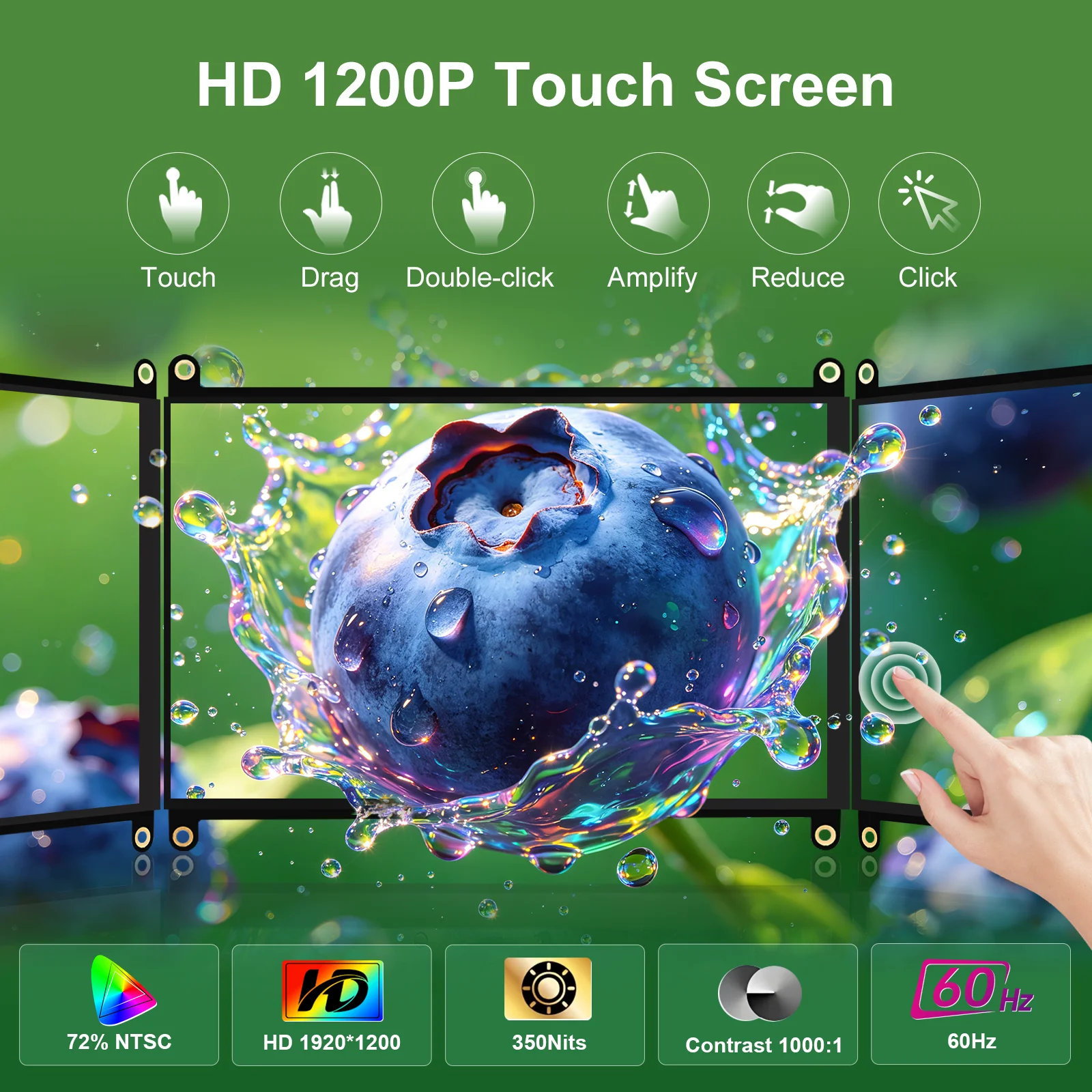 Monitor touchscreen WonTim da  - Dual Monitor Desk Setup recensione e prezzo