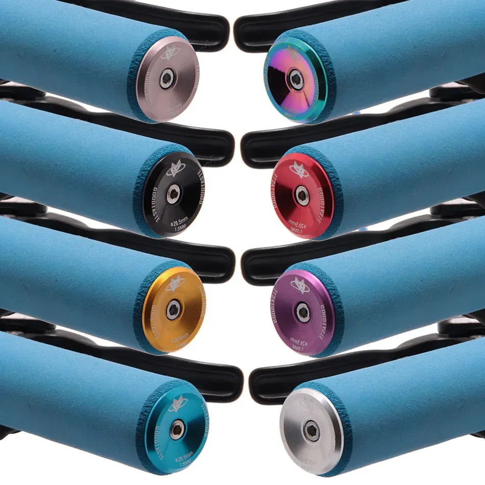 Road Mountain Bike Handlebar Cap Bicycle Handle Bar End Plugs Inflated Aluminum Alloy Lock Plug One Pairs Mtb Accessories Grips