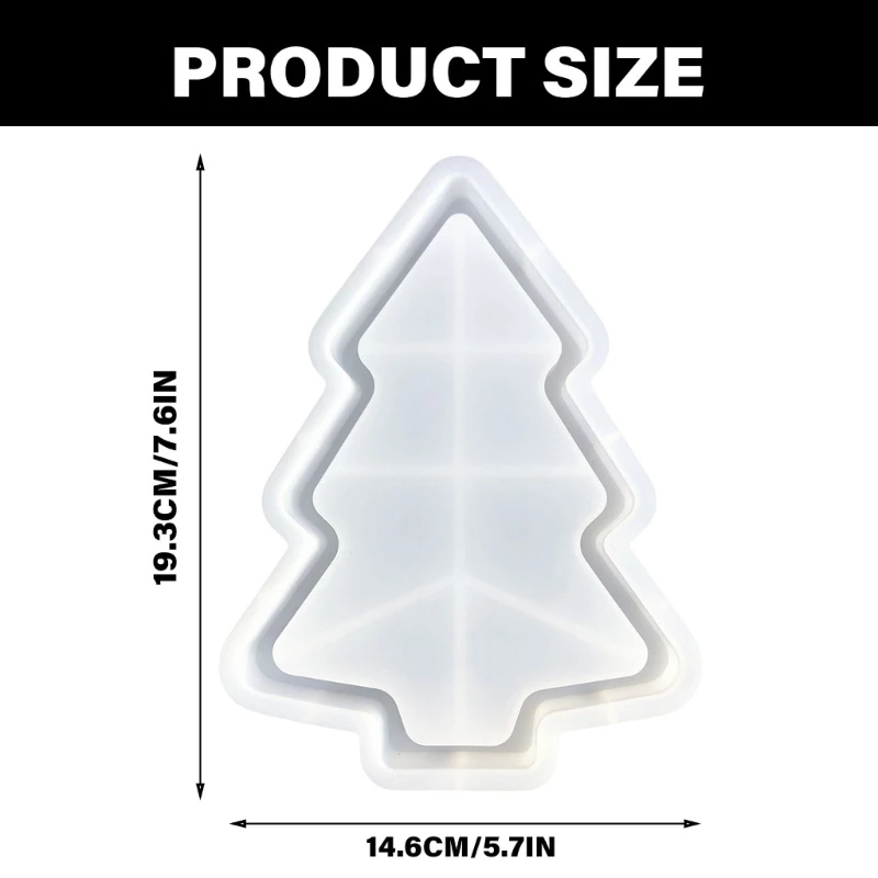 Christmas Tree Shaped Tray Silicone Mold Epoxy Resin Jewelry Dish Mould Serving Platter Mold Stylish Home Decoration