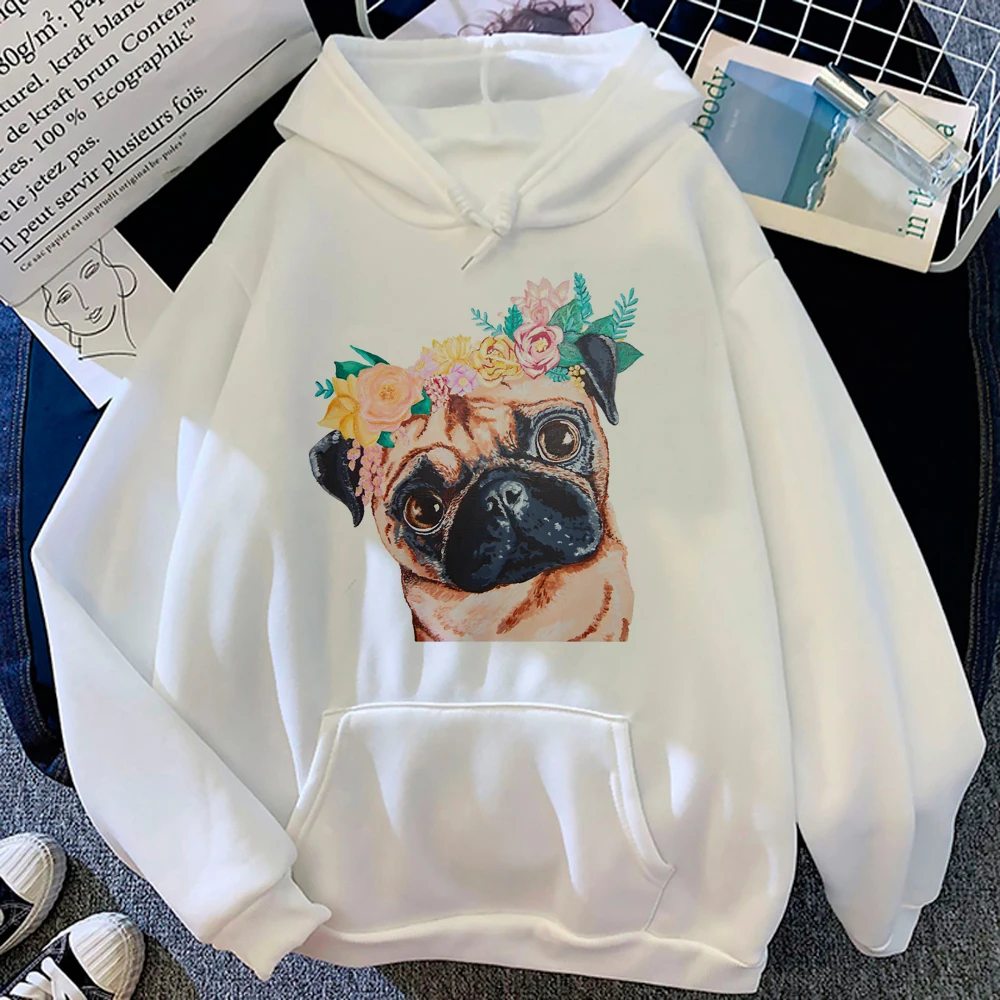 Pug felpe con cappuccio donna inverno graphic harajuku felpe Pullover camicia con cappuccio grafica femminile