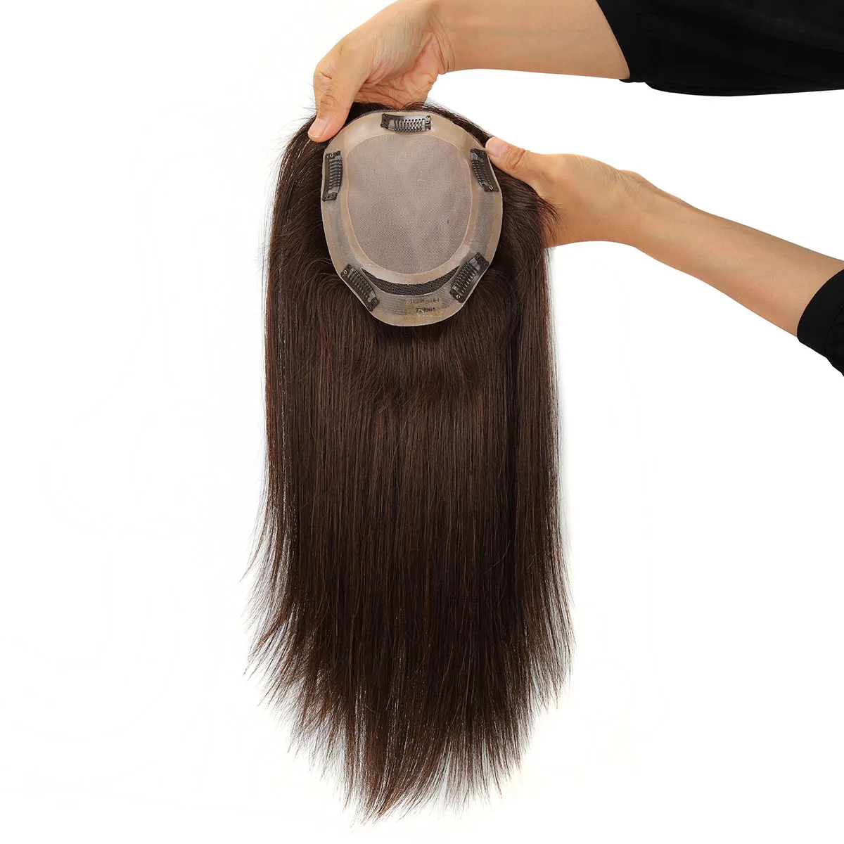 

TUW02 Женские топперы для волос с шелковой верхней основой для естественного пробора волос и полного вида волос Топпер для выпадения волос