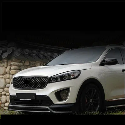 

For KIA SORENTO 2015-17 Front bumper down grill radiator grille License plate frame car accessories accesorios para