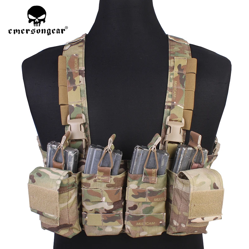 Emersongear Tactical Easy Chest Rig 556 762 Magazine Plate Carrier Harness Lightweight  Airsoft Combat Training Hunting Nylon