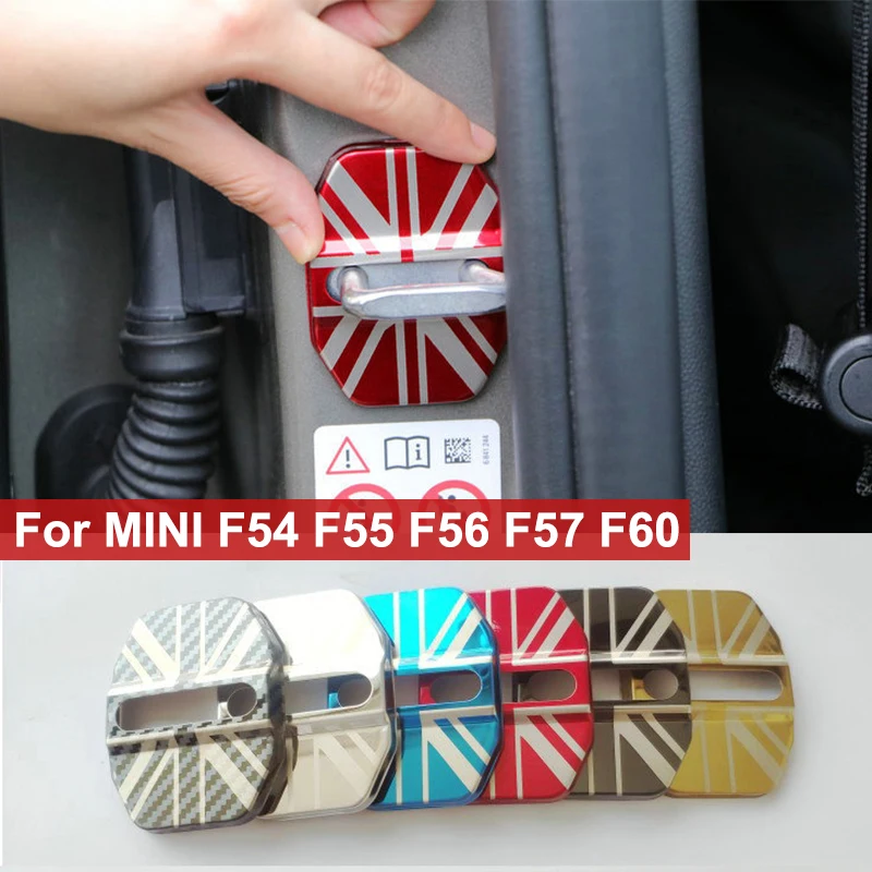 For MINI ONE Cooper S JCW F54 F55 F56 F57 F60 R60 R61 Car Door Lock Cover Protective Decoration Sticker Modification Accessories