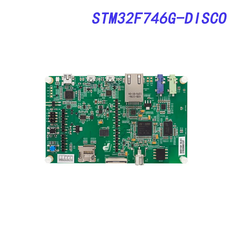 STM32F746G-DISCO Discovery Suite, STM32F746NG MCU, on-board debugger, 4.3-inch capacitive touch LCD-TFT