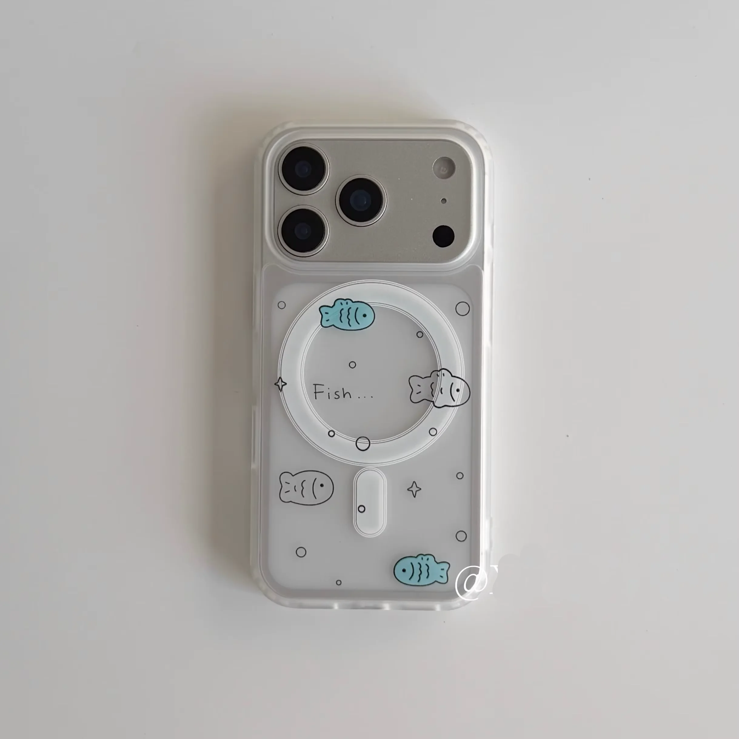 Cute Blue Fish Cartoon Kawaii For Magsafe Magnetic Phone Case For iPhone 18 ULTRA 17 AIR 16 15 14 13 12 11 PRO MAX PLUS Cover - view 4