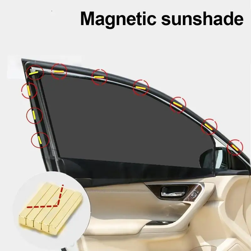 Parasol magnético delantero y trasero para coche, paquete de 2 unidades, parasol magnético para ventana lateral de coche, para dormir, acampar, amamantar