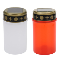 Solar Electronic Candles Tea Light Grave Cemetery Ritual Lawn Lighting Holloween Party Decors Props Outdoor Lighting