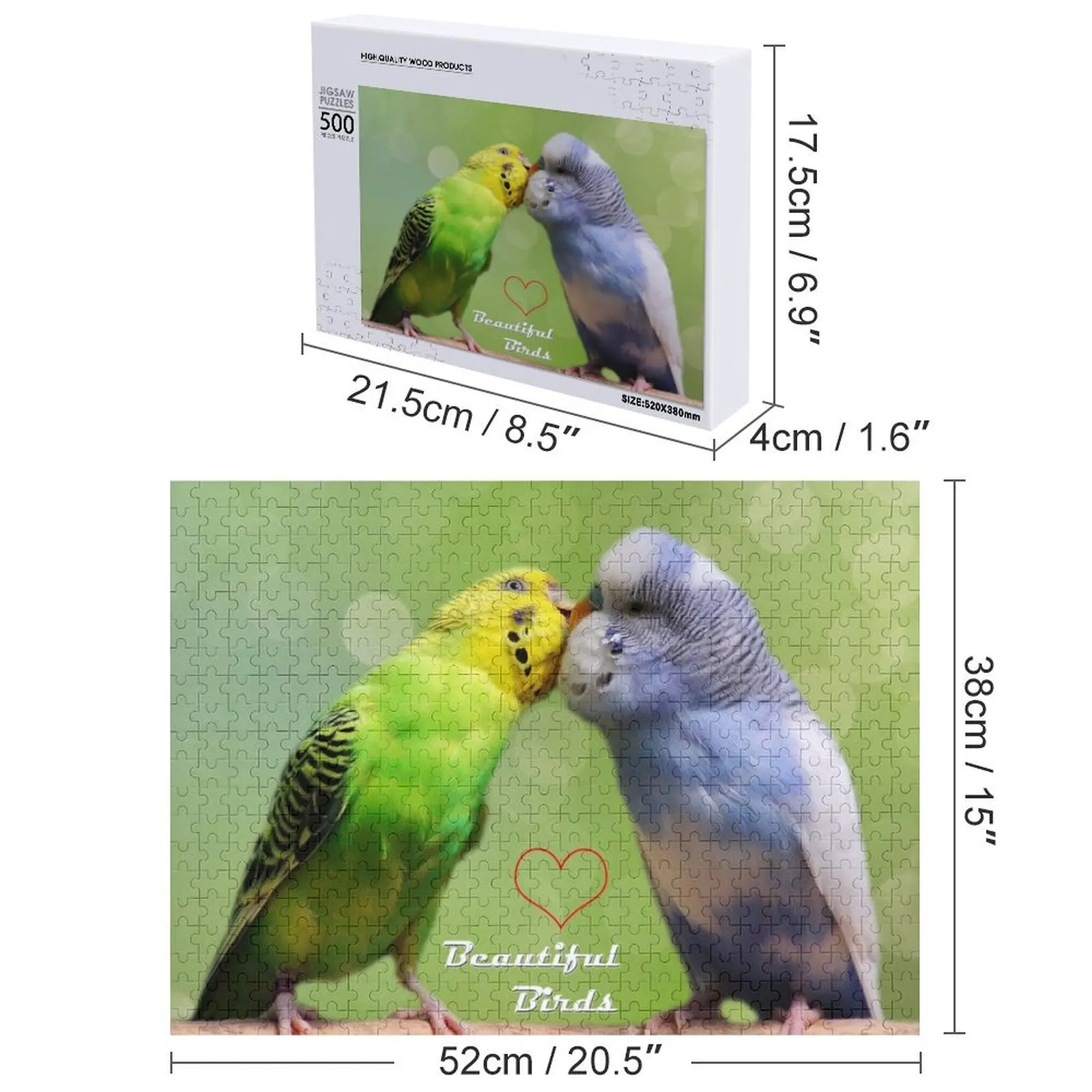 Budgies birds Jigsaw Puzzle Game Children Custom Gift Puzzle