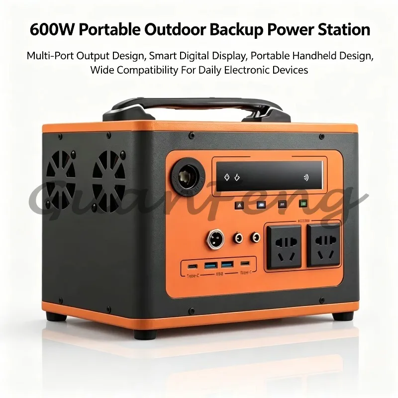 Portable Lithium Emergency Power Station, 700W/2000W, 220V DC AC Output LCD for Home Camping Outdoor Use