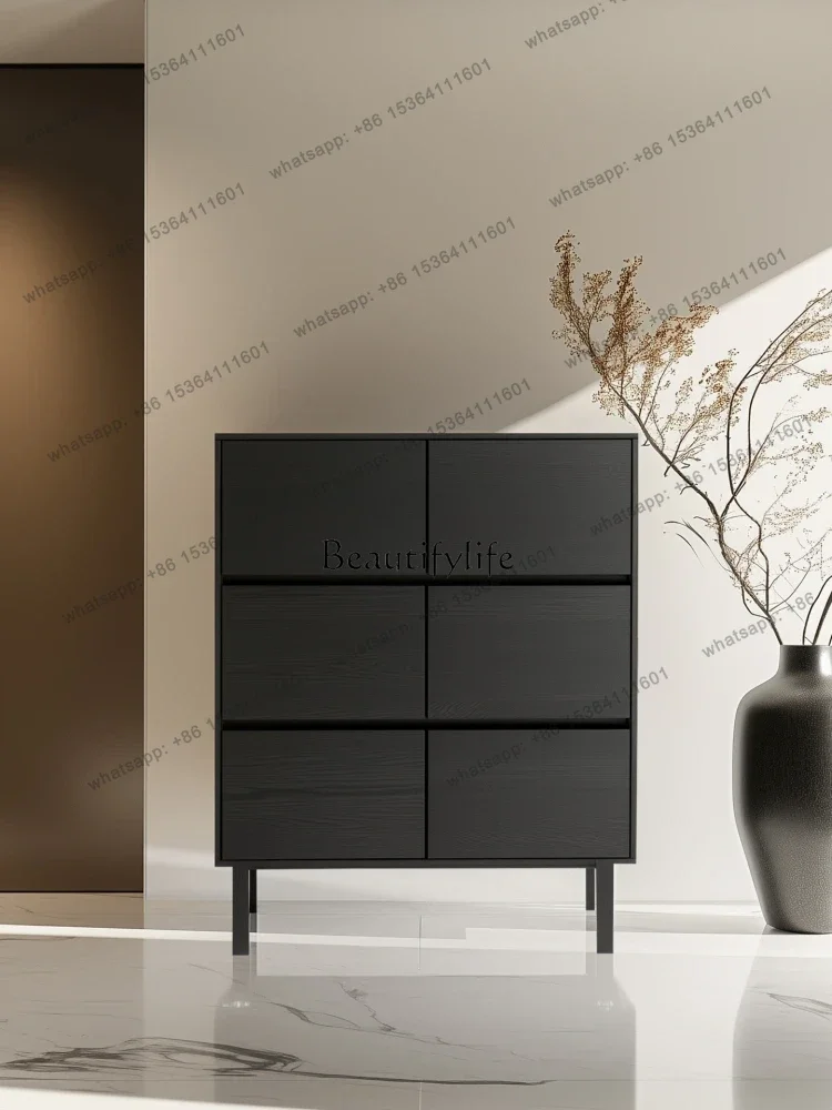 

D30Solid wood modern minimalist high-end bedroom locker living room entrance storage cabinet