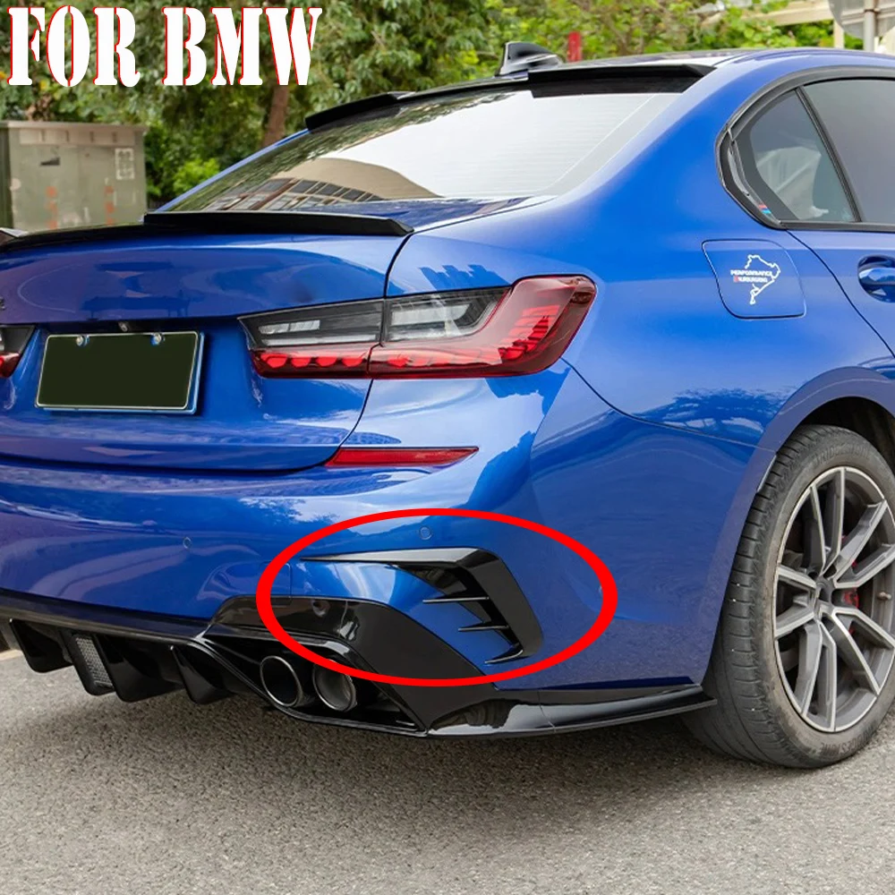 

2X Left+Right Rear Bumper Air Vent Spoiler Cover Wind Knife Replacement for BMW 3 Series G20 320i 325i 330i 2020-