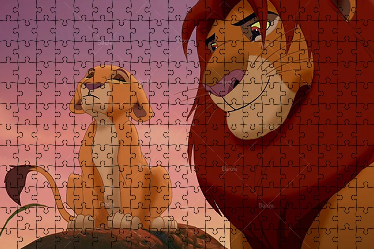 The Lion King Film Stills Simba 1000PCS Puzzles Disney Puzzle Game Teens Like Wooden Jigsaw For Friends Gift Room Desk Ornament