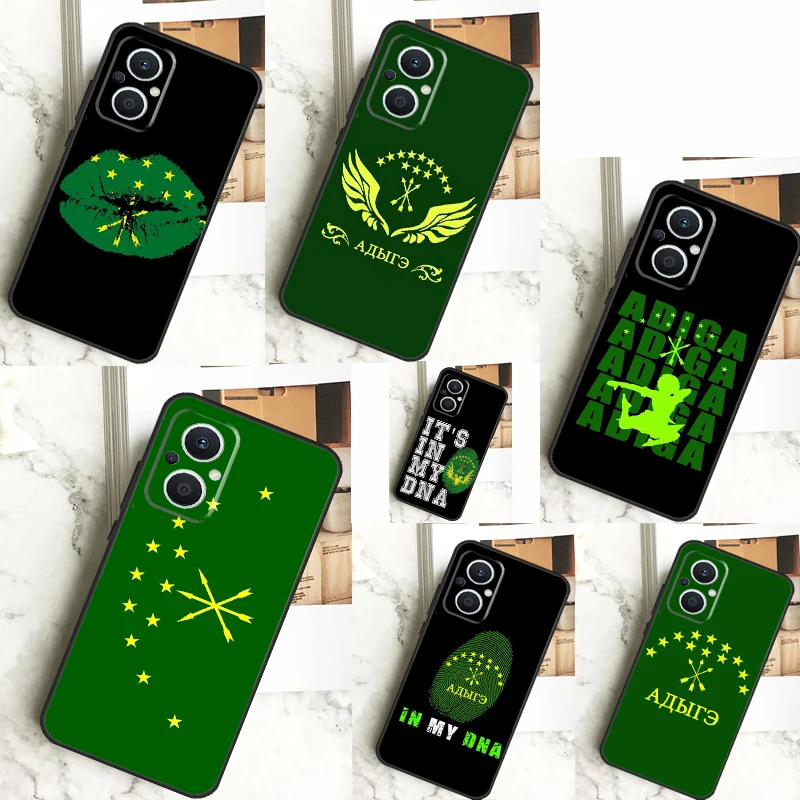 Adygea Circassian Flag Case For OPPO Reno 8T 4Z 5Z 10 Pro 11 F 4 5 6 7 8 Lite OPPO Find X5 X6 Pro X2 X3 Lite Cover