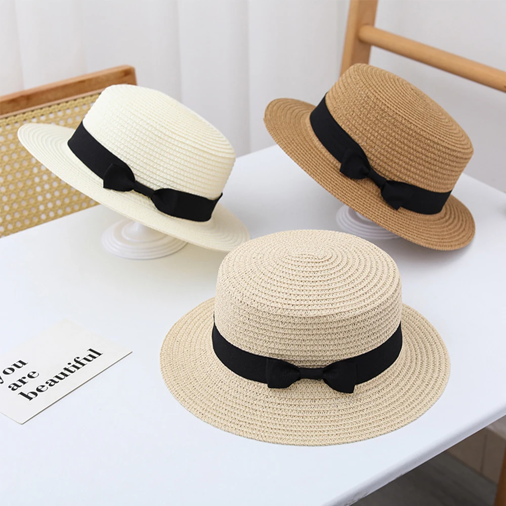 NEW Summer Hat for Women Straw Hats Travel Beach Sun Hat Short brim Hat UV Protection Summer Holiday Hats