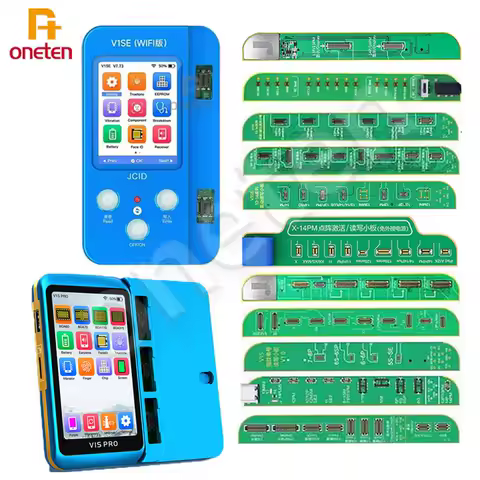 JC JCID V1S Pro V1SE Wifi Programmer For iPhone 6-14PM Photosensitive Original Color Touch Shock Fingerprint Battery Repair Kit