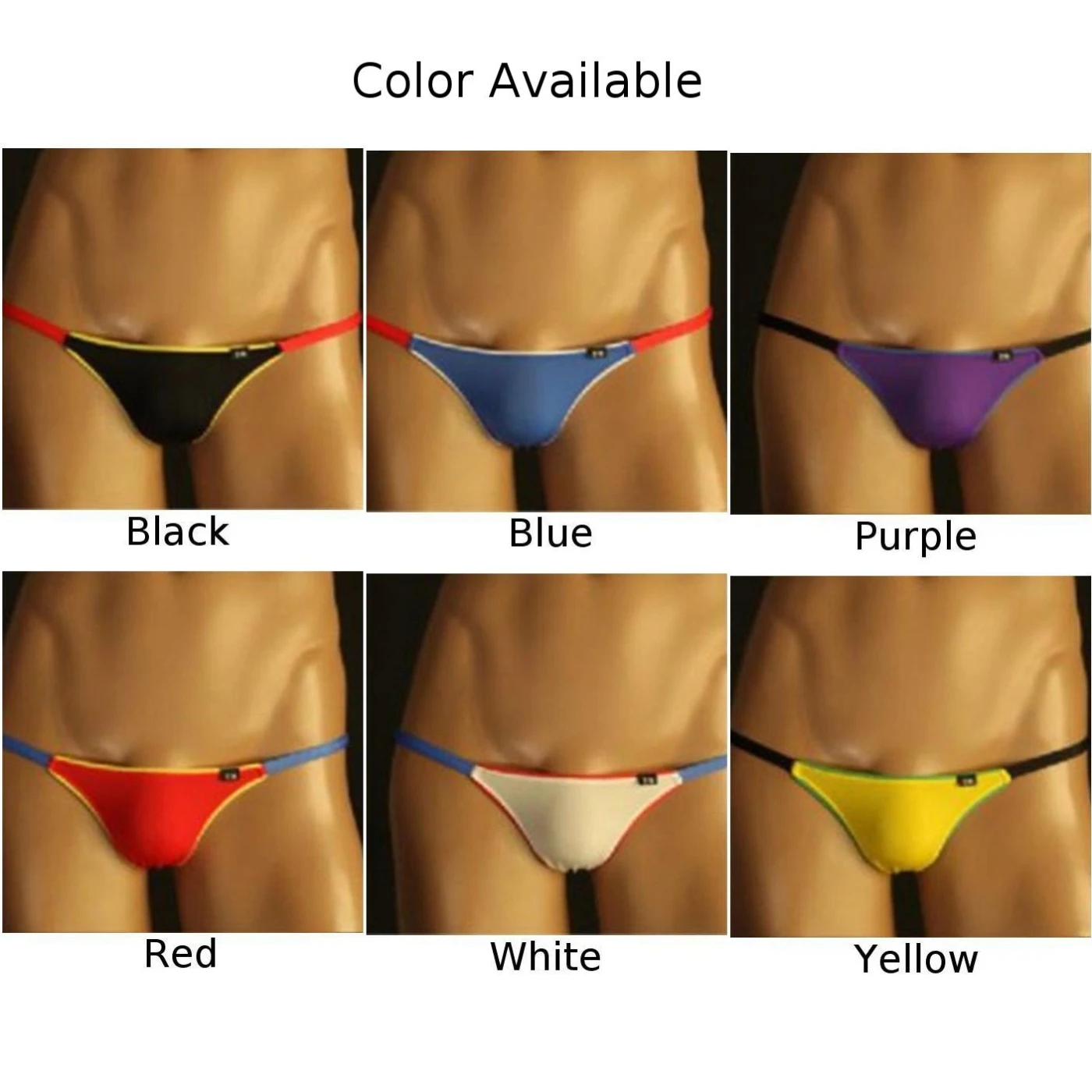 String en T convexe pour homme, culotte intérieure basse, bikini en poudre, culotte sexy, vêtements Bulge, Gay