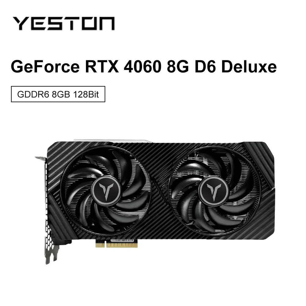 Новая игровая графическая карта Yeston RTX 4060 8G D6 GDDR6 rtx 4060 8G игровая видеокарта Nvidia GPU 8Pin 128 бит RTX4060 видеокарта