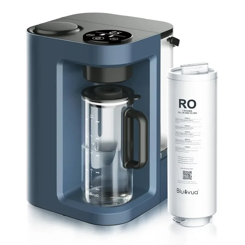 RO100ROPOT-LITE Countertop Reverse Osmosis Water Filter System, 5 Stage Purification, 3:1 Pure to Drain