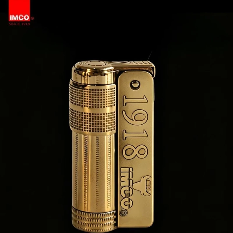 IMCO Genuine 6700 Lighter Windproof Kerosine Old-fashioned Grinding Wheel Retro Brass Military Trench Durable Machine，men's Gift