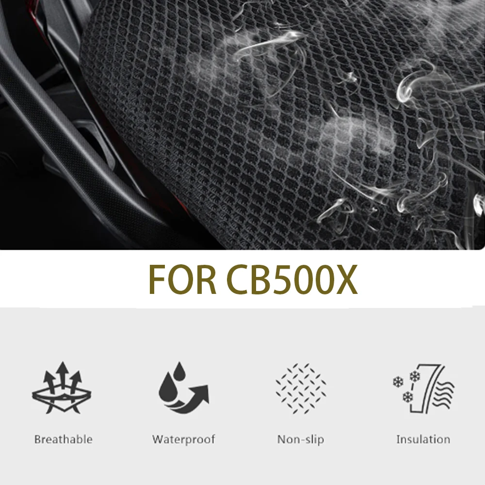 For Honda CB500X CB 500 X Motorcycle Accessories Cool 3D Mesh Moped Motorbike Scooter Seat Covers Cushion Anti-Slip Waterproof