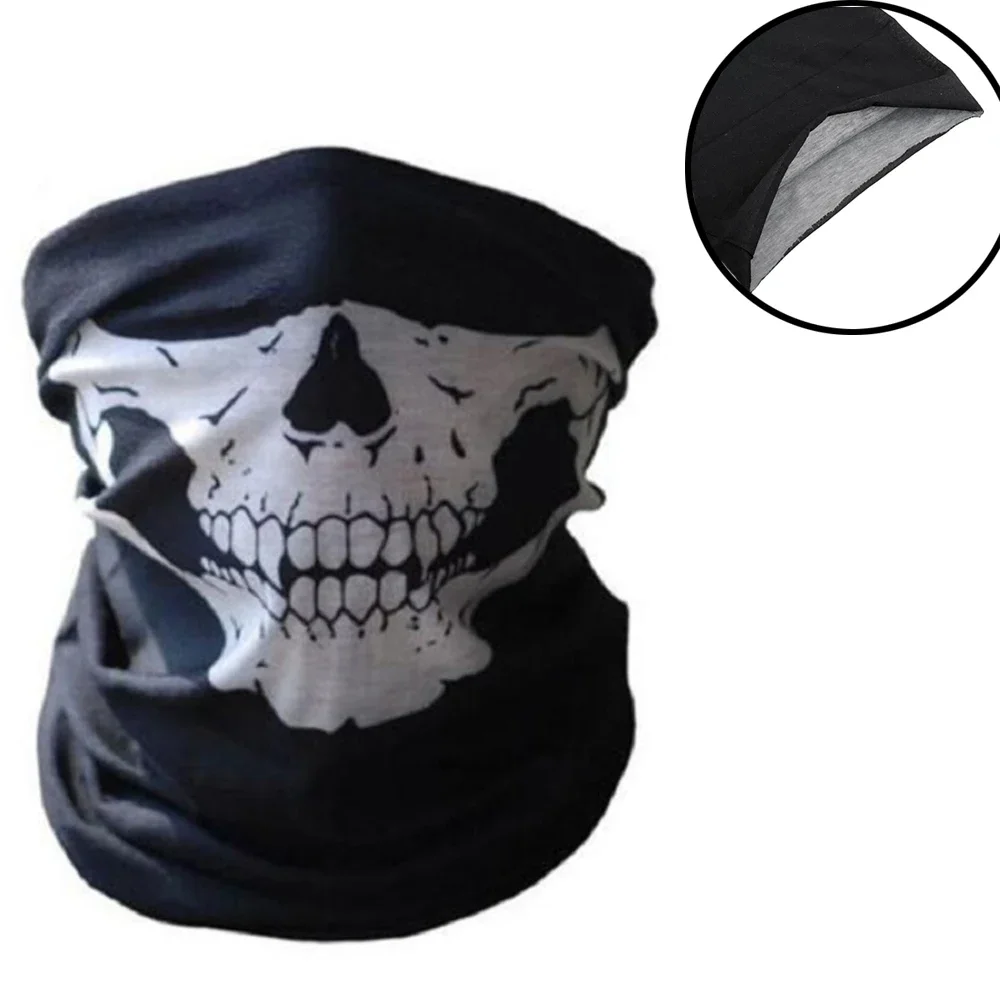 Outdoor Motorcycle Training Mask Cool Skull Bike Scarf Balaclava Mask Bandana Motor Bike Sport Scarf Neck Warm Winter Halloween