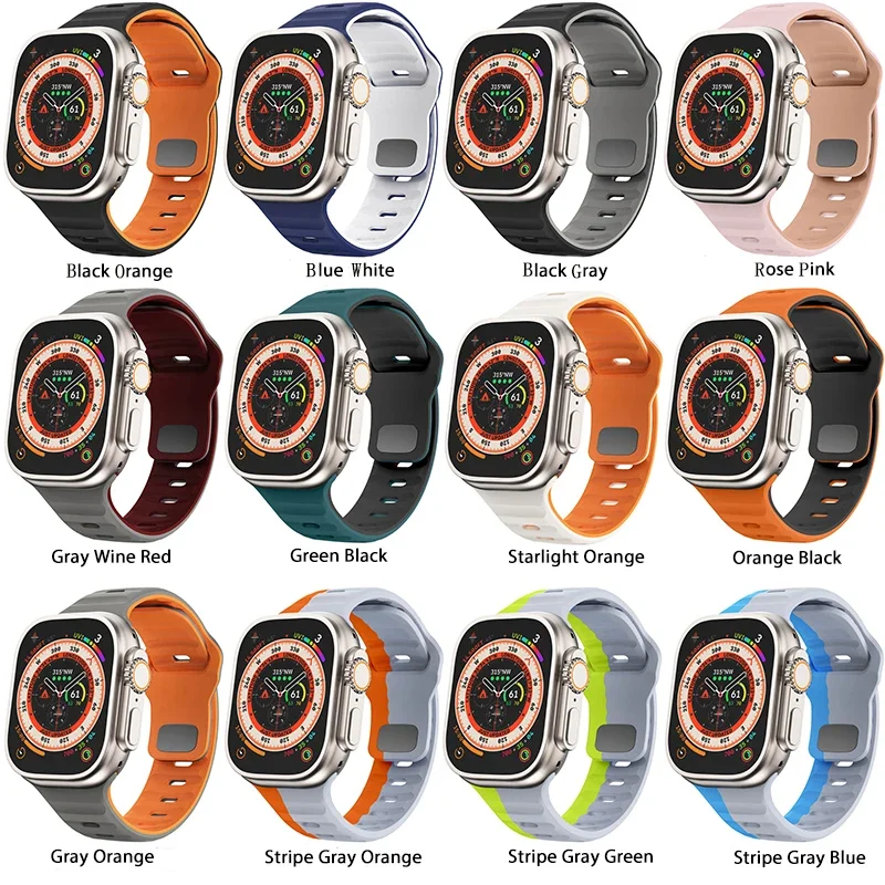애플워치 밴드 41mm 40mm 여성용 실리콘 부품 야외 밴드 액세서리 스트랩 (애플워치 밴드 49mm 45mm 호환)