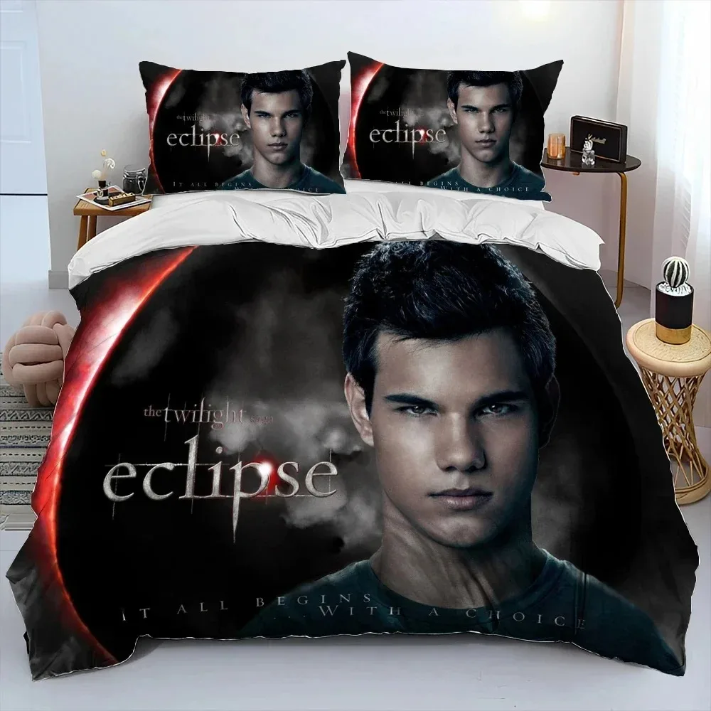 3D The Twilight Saga HD Printed Comforter Bedding Set,Duvet Cover Bed Set Quilt Cover Pillowcase,king Queen Size Bedding Set Kid