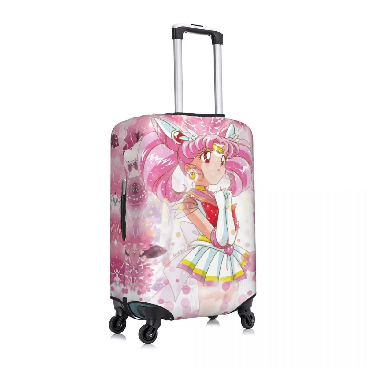 Cute Anime Girl Suitcase Cover Japanese Moon Girl Business Holiday Elastic Luggage Supplies Protector