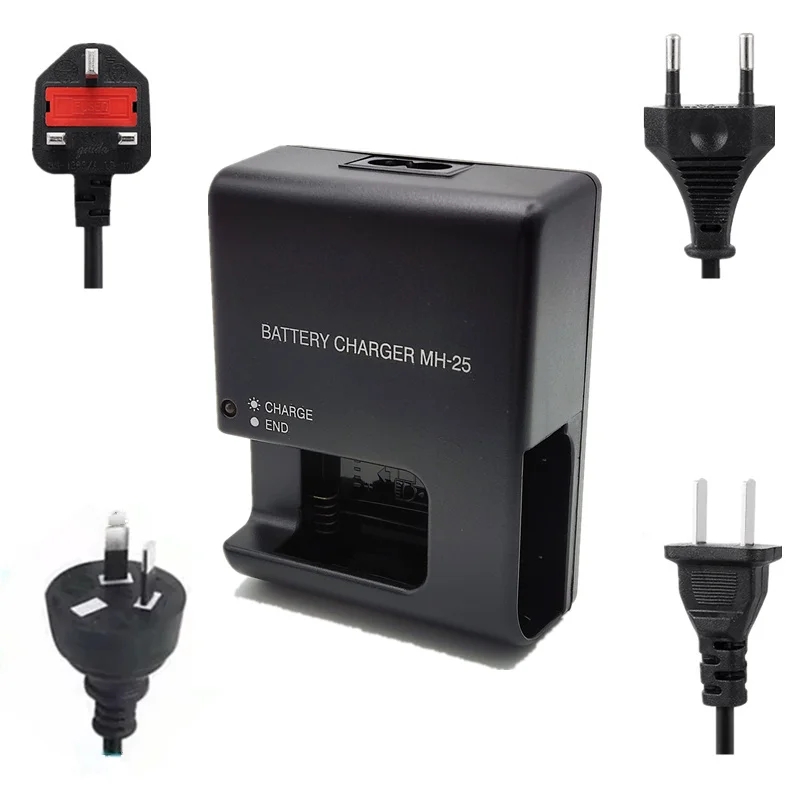 MH-25 Battery Charger For Nikon EN-EL15 EN-EL15A EN-EL15B EL15C D500 D600 D610 D750 D800 D810 D850 D7000 With US/EU/AU/UK Plug