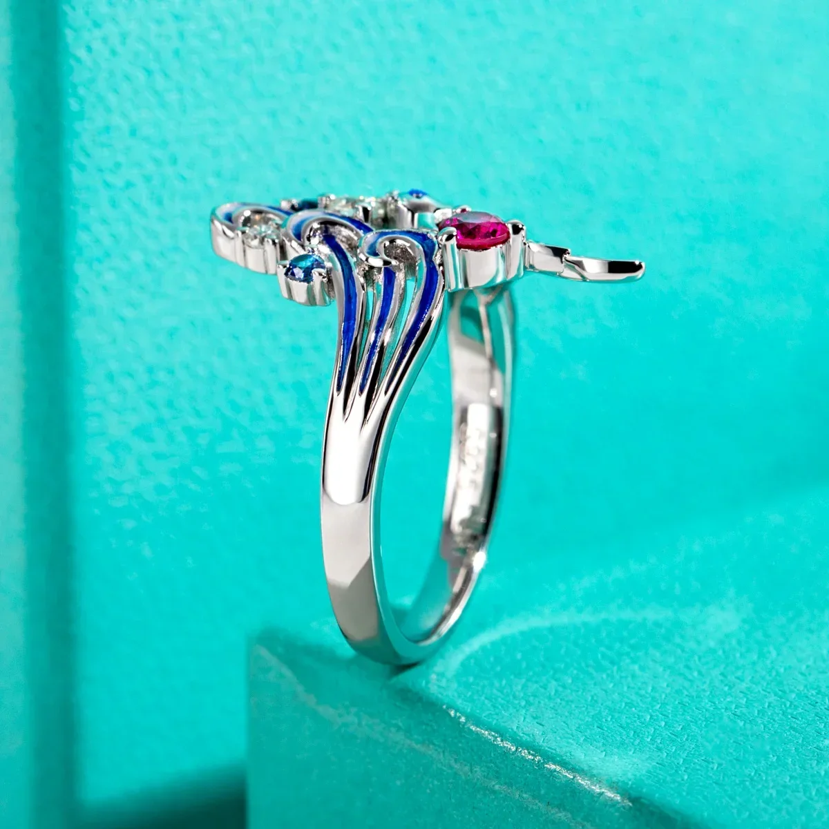 FCGJHW Moissanites Phoenix Wedding Bands Rings of Mountains and Seas S925 Sterling Silver Wings Bridal Ring For Girls 2026