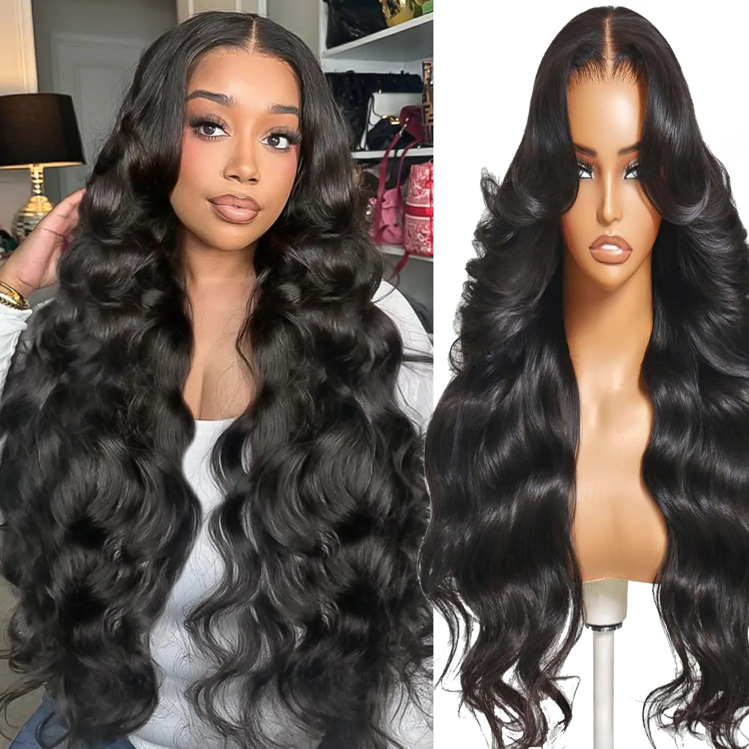 

250 Density Body Wave Lace Front Wig 30 40 Inch Transparent Lace Wig 13x4 13x6 Human Hair Wigs For Women Pre Plucked Lace Wigs