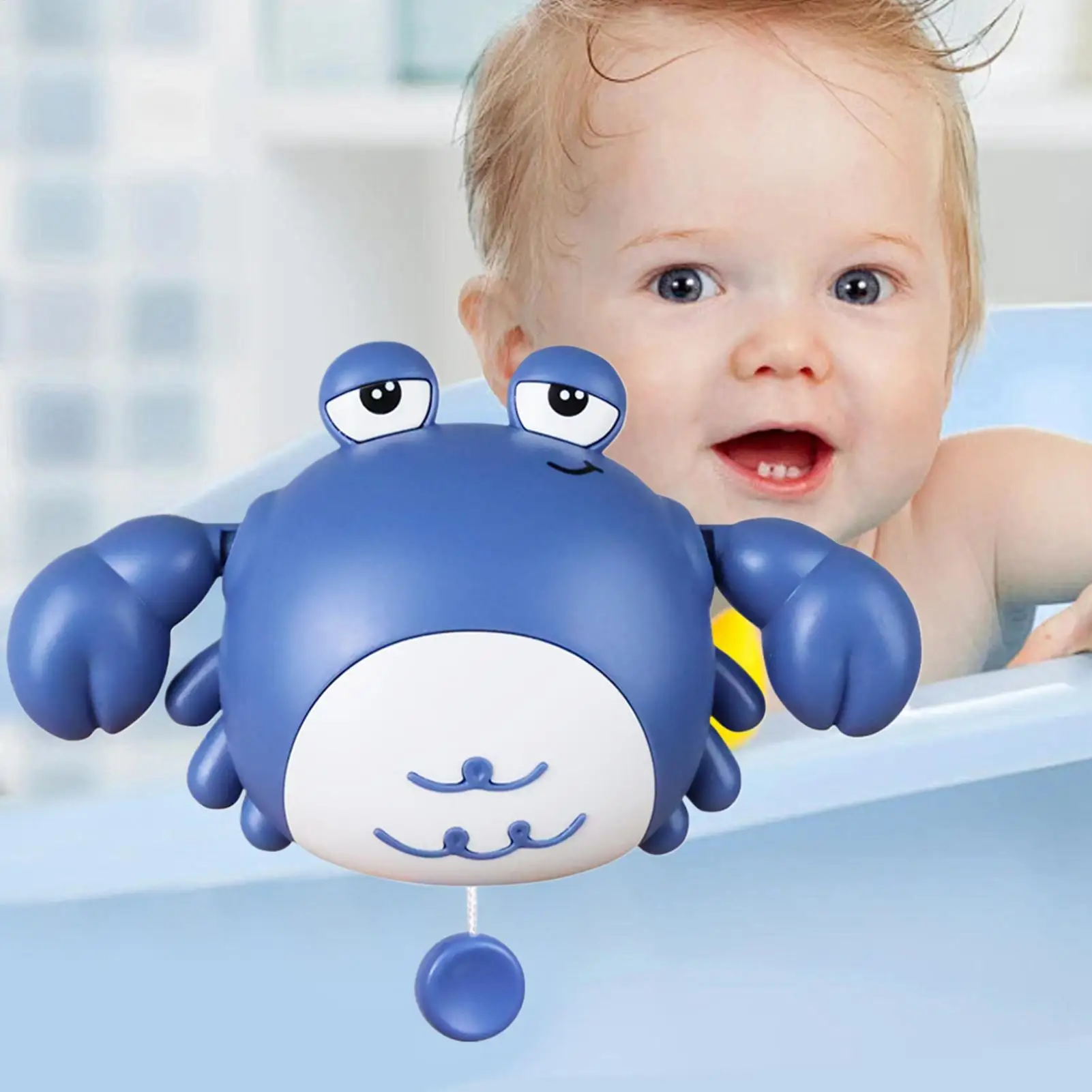 Toddler Shower Toys Crab Shape Toddler Bath Toy Parent-Child Interactive Wind-up Floating Companion For Daycare Beach Travel