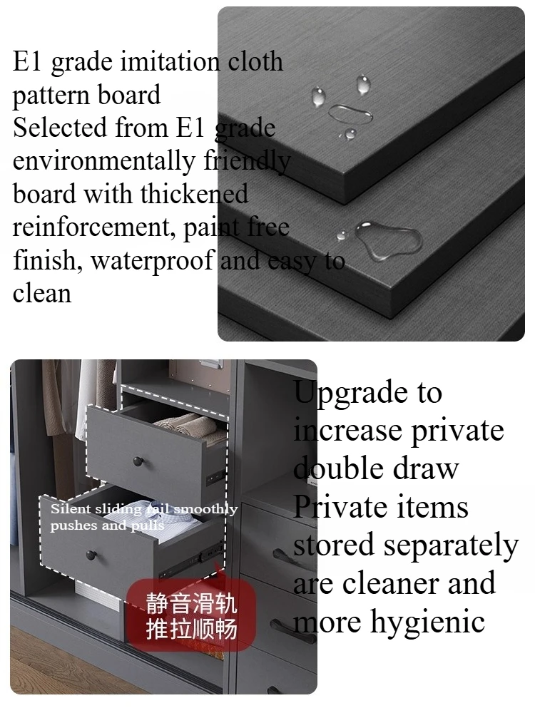 Open Clothing Cabinet Wardrobes Sliding Door Organizer Home Room Wardrobe Storage House Comforter Guarda Roupa Bedroom Furniture