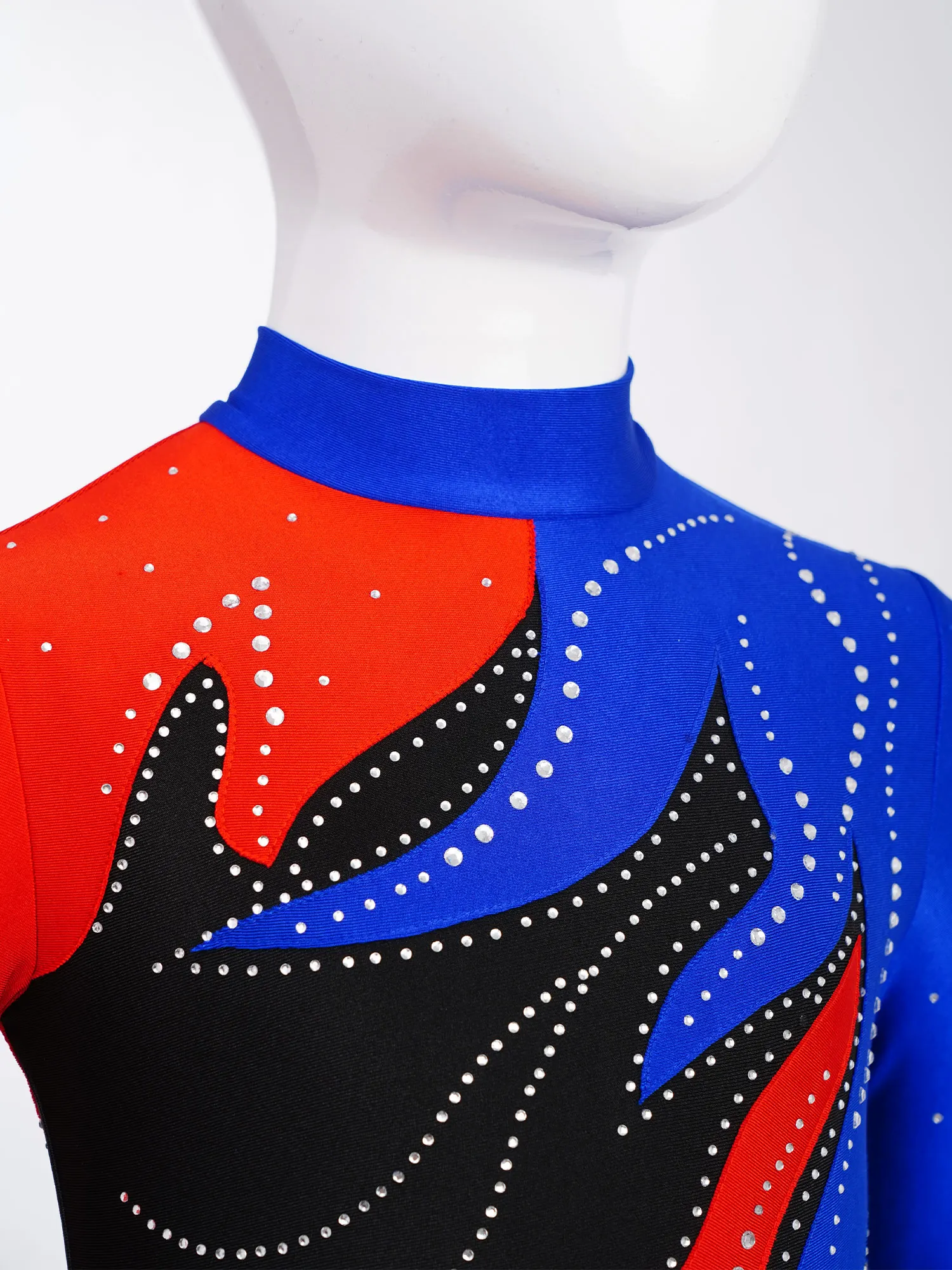 Enfants filles strass brillants gymnastique rythmique Performance justaucorps à manches longues Ballet danse patinage acrobatie Yoga combinaison