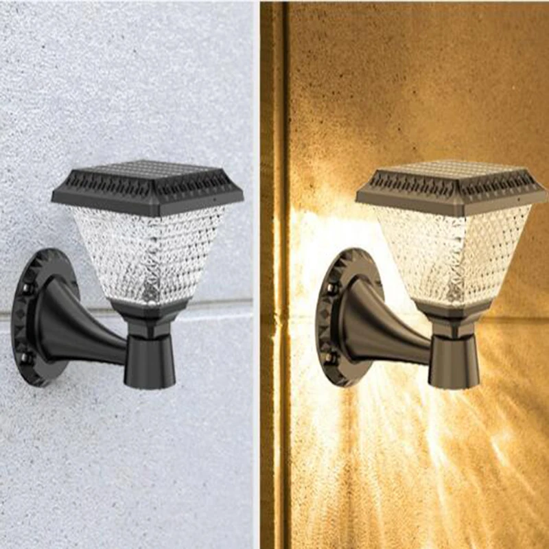 Solar Pillar Led Lamp Modern Outdoor Waterproof Villa Countyard Gate Wall Lamp Garden Street Landscape Decoration Lawn Light