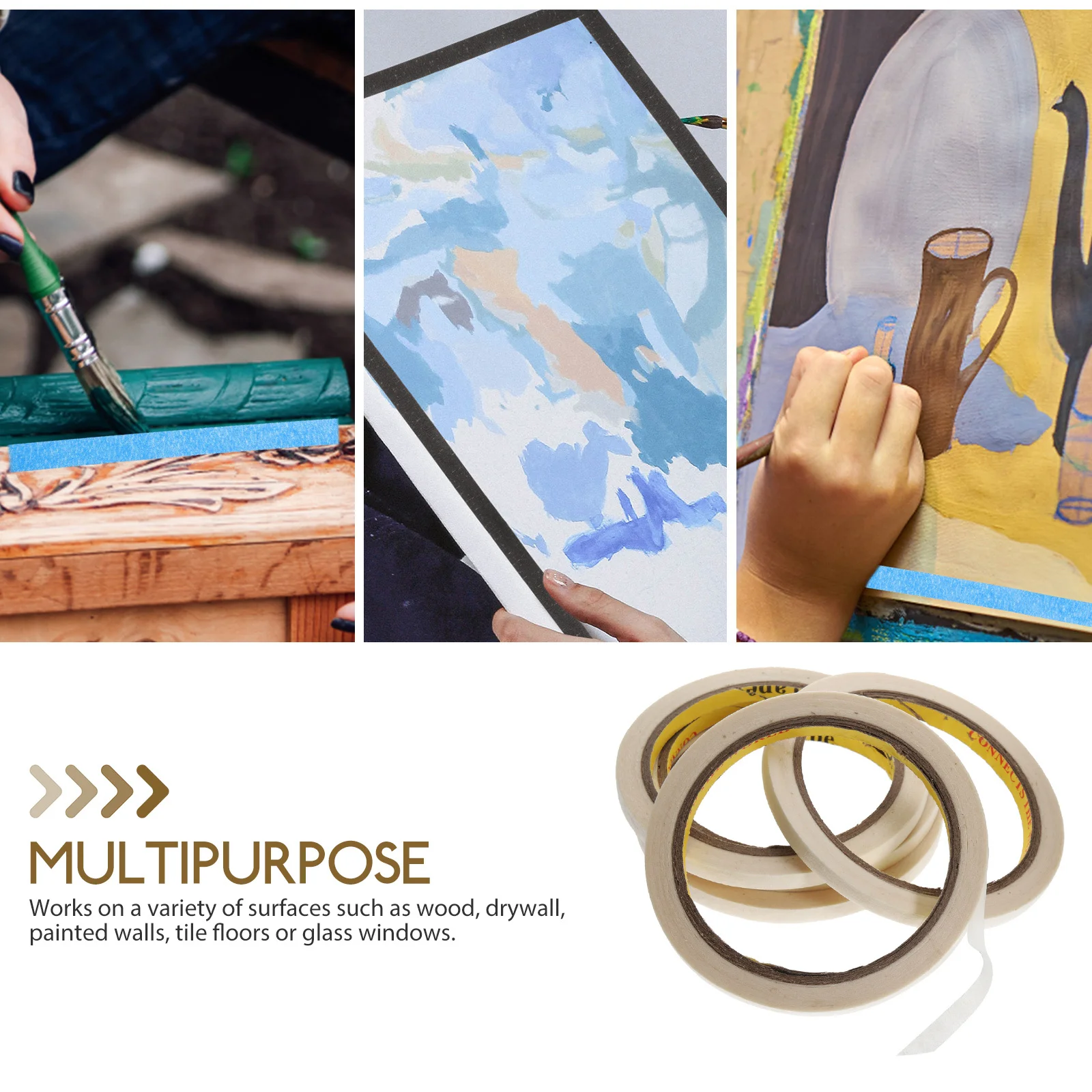 20 لفة من أشرطة الإخفاء التي يمكنك صنعها بنفسك للمشروعات المنزلية وحماية السطح وأشرطة وضع العلامات على الشريط اللاصق الرقيقة