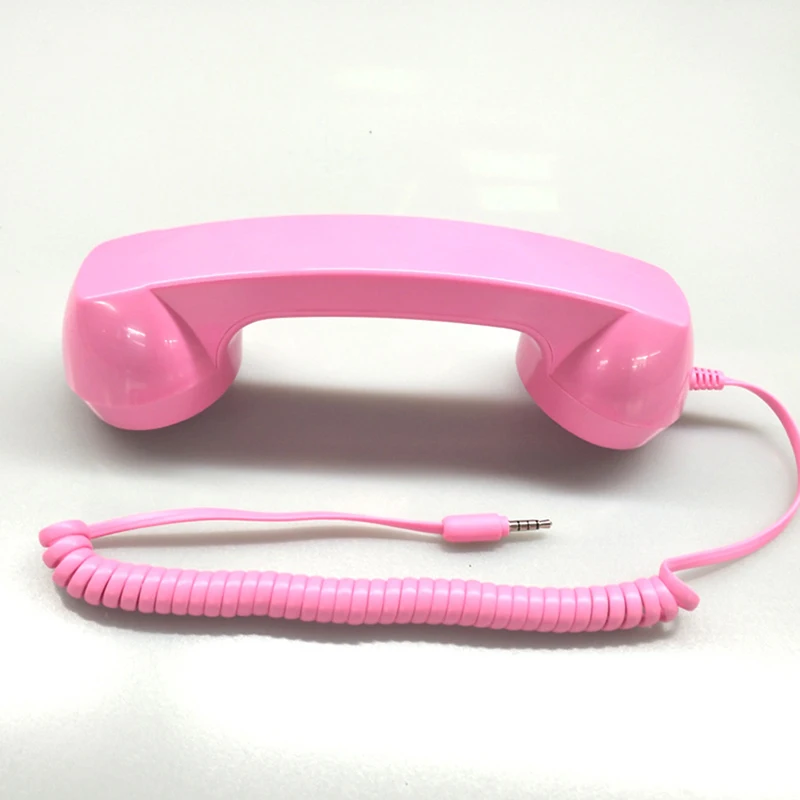 Classic Retro Phone Handset 3.5mm Jack Mini Mic Speaker Phone Call Receiver For Cellphone Smartphone 100cm Cable