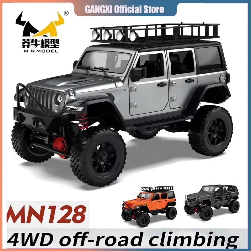 MN128 1/12 RC Car 4WD Jeep Model 2.4G Remote Control LED Light 4X4 Off Road 4WD Climbing RC Truck Electric Toy Car Gift for Boy