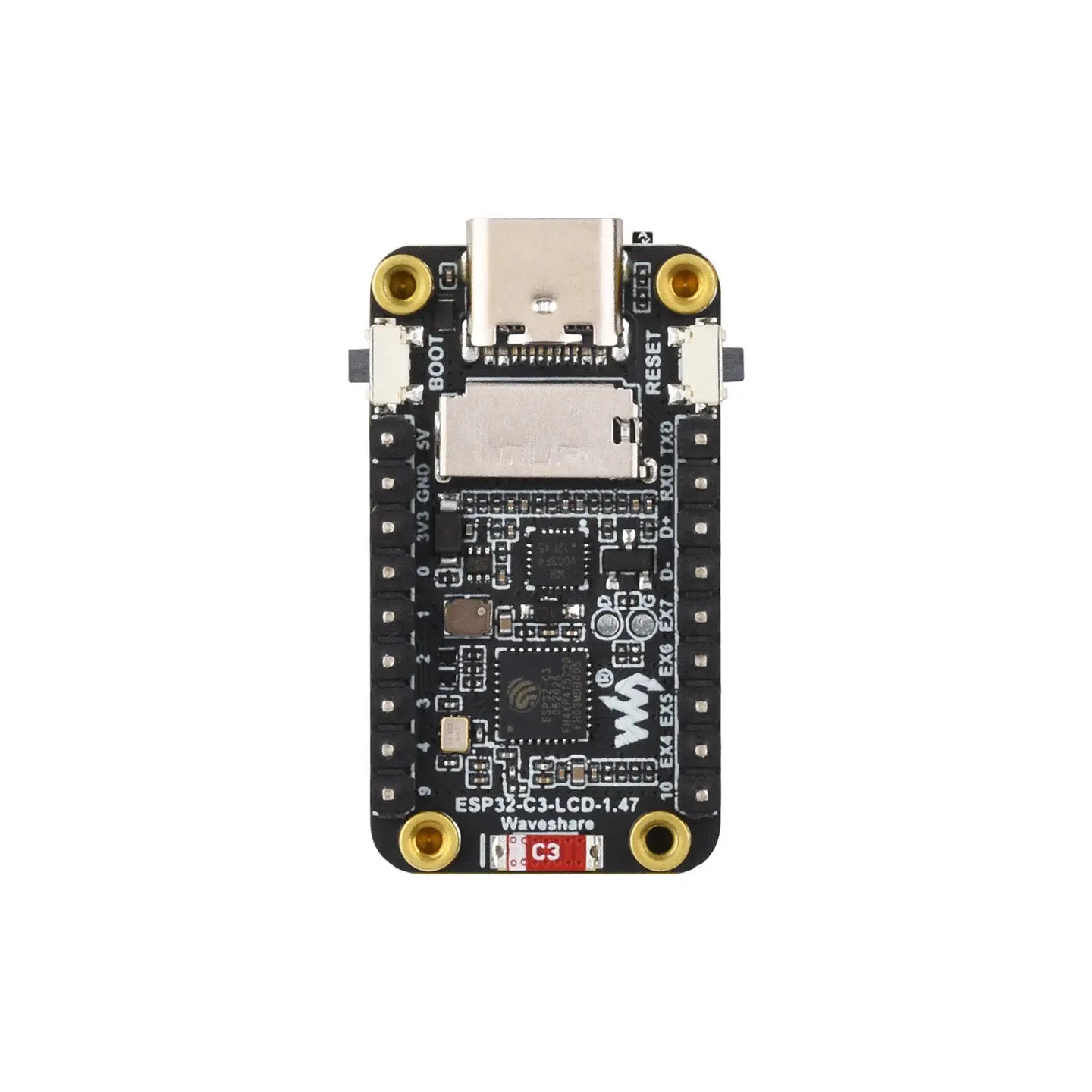 ESP32-C3 Development Board with 1.47-inch LCD Display, 6-Axis Sensor, WiFi & BLE 5