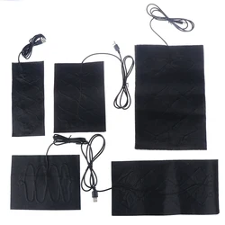 1Pc 60-70℃ 5V 0.8A USB Heated Pad Warm Carbon Fiber Heated Pads Heated Jacket Coat Vest Heating 7 Size