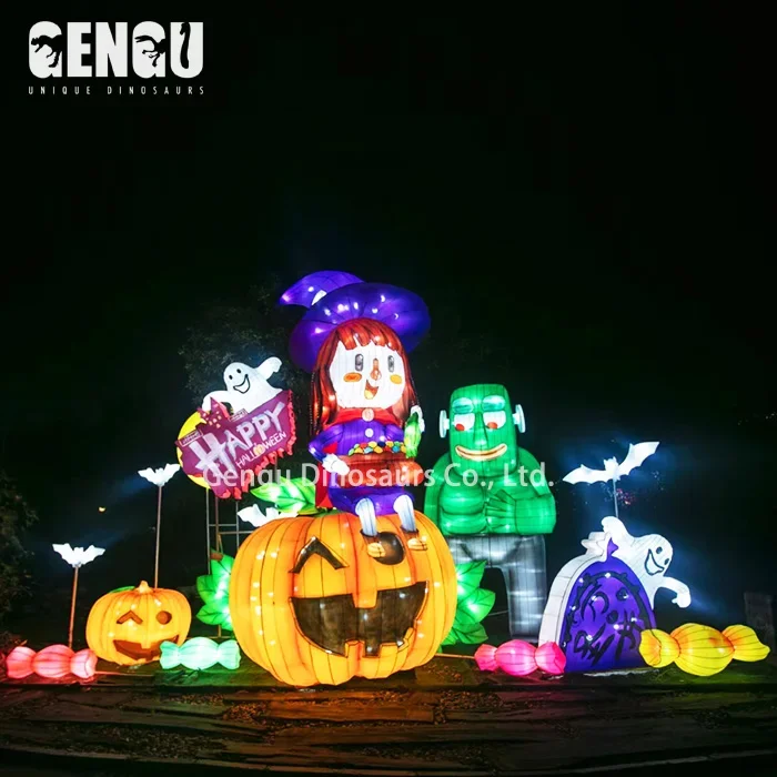 Modelo de espantapájaros animado de Linterna china de alta calidad para Halloween y otras decoraciones de juguetes al aire libre