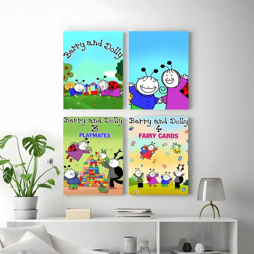 Cartoon B-BerryS And DollyS Poster Iconic Poster Wall Art Print Poster Decorative Mural Home Decor Gift Unframed