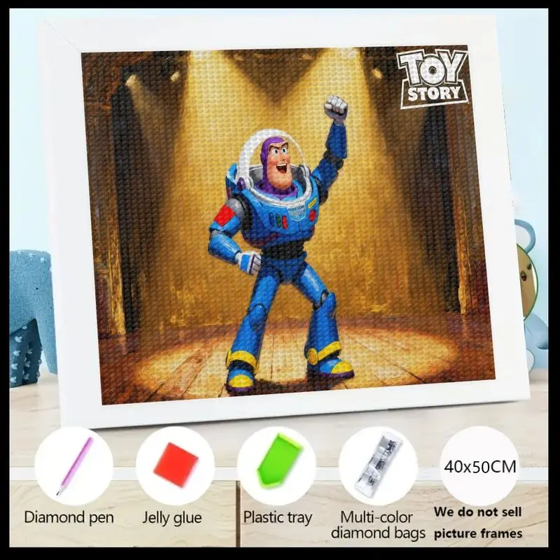 

1 шт. Disney Pixar Toy Story Buzz Lightyear 5D Набор для алмазной живописи, DIY Full Drill Cartoon Hero Big Gem Crystal Art Set, Rhinesto