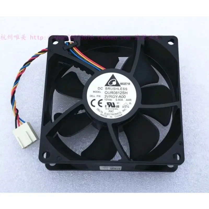 JFG For DELTA 8025 8CM 4PIN PWM For Dell 3VRGY QUR0812SH 12V 0.50A Cooling Fan