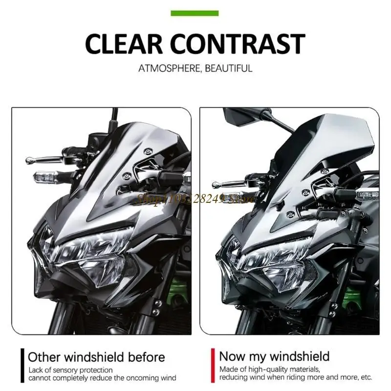 

N5KD Impact Resistant Motorcycle Wind Deflector Stylish Designs for Motorbike z900