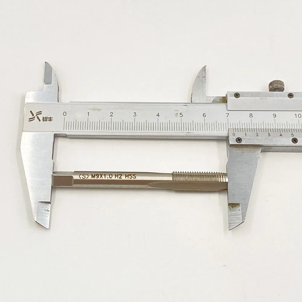 Metric Screw Hand Tap and Die set M9 M9X1 M9*1 MM Machine Fine thread cutting round dies plug taps M9X1 Straight Flute taps