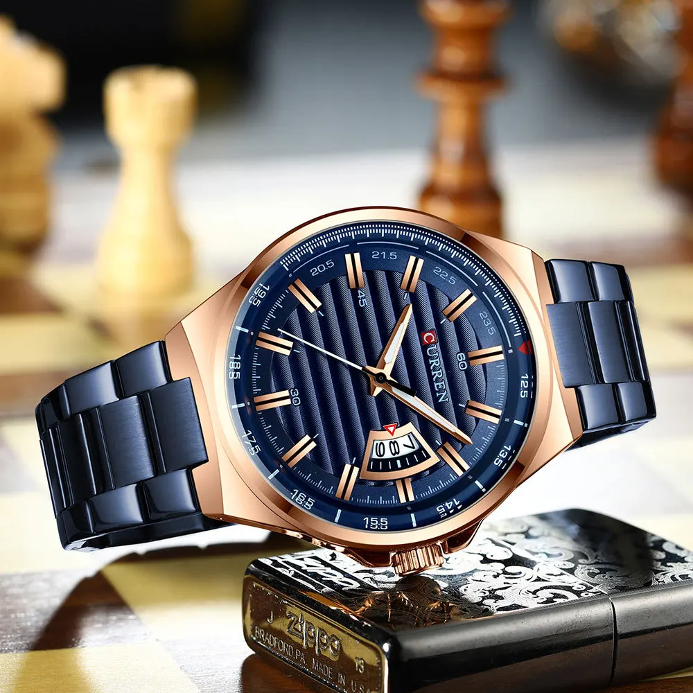 Curren 8375 Steel Belt Waterproof Calendar Quartz Men's Watch Business Luxury Watch Watches for Men Relojes Para Hombres Часы