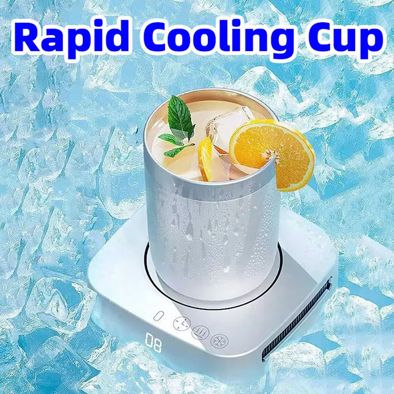 

Mini Fast Beer Cooling Cup Intelligent Slush Machine Electric Portable Ice Cube Freezer Refrigeration Ice Maker Home Appliance